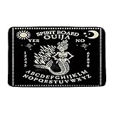 GCTNBJL Halloween Skull Bath Mat Black Horror Witch Skeleton Mermaid Magic Ouija Board Sun Moon Witchcraft Gothic Spooky Bathroom Microfiber Memory Foam Bathroom Rug Doormat Kitchen Toilet Floor Rug