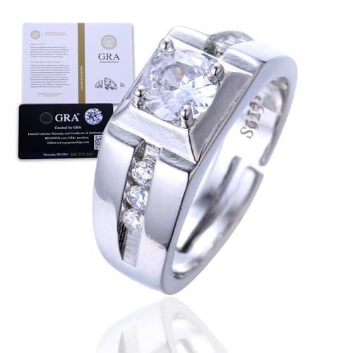 ARTIGIANATO SQUISITO: Meticolosamente realizzato in argento sterling placcato in oro bianco platino, questo anello da uomo Halukakah mostra qualità eccezionale e raffinatezza, perfetto per ogni gentiluomo esigente