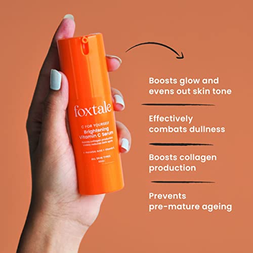 Image of Foxtale - (Pack of 3) C for Yourself C Serum 15% L-Ascorbic Acid and 1% Vitamin E Brightening Serum Helps to Reduces Pigmentation and Scars, Brightens Skin, Protects from Sun Damage - 30ml