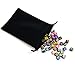 Smartdealspro 100-Pack Two Color Round Angle Six Sided Dice Die with Free Pouch for Tenzi, Farkle, Yahtzee, Bunco or Teaching Math (12mm)