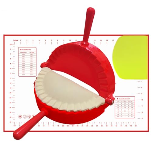 Empanada Press, 6 Inch Empanada Maker, with Large Non Stick Pastry Mat and Dough Cut for Making Pies, Empanadas, Large Pot Stickers…