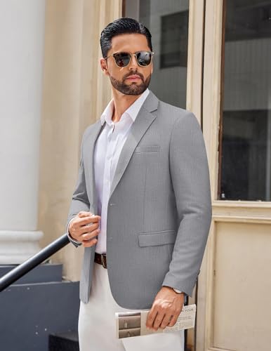 COOFANDY Men's Casual Blazer Lightweight Sport Coats Two Buttons Slim Fit Suit Jacket for Business Wedding Dress3