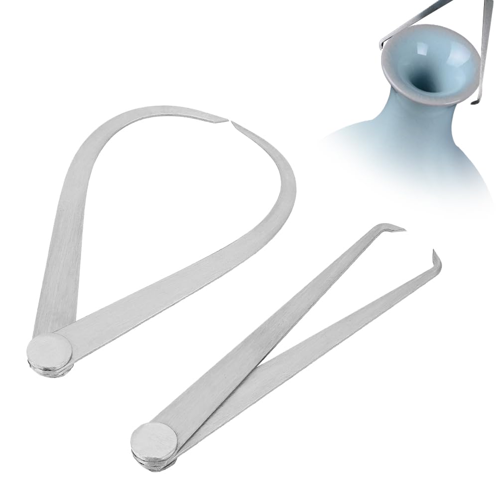 Calibri Interni Esterni, 2 pezzi 6 pollici Joint Calibro in Acciaio Inox, Macchinista Compassi Set Esterno Interno Combinazione Pinze Misura Tool Set, per Misurare Parti con Requisiti Inferior