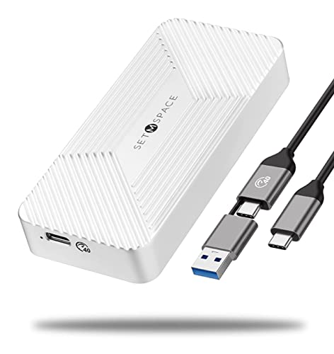 Caja externa NVMe M.2 40Gbps SETMSPACE aluminio USB-C miniatura 1