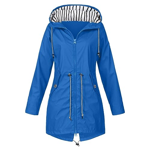 OIUHJN-Felljacke-Damen-Kurz-Damen-Regenjacke-mit-Kapuze-leichter-langaermliger-Windjacke-mit-Reissverschluss-Kordelzug-und-Taschen-Wildlederjacke-Damen