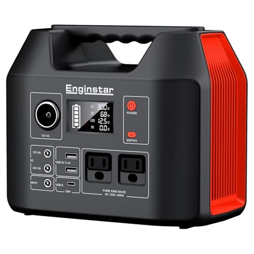 EnginStar Portable Power Station 300W 296Wh...