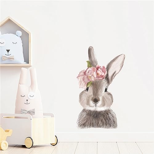Vinilo decorativo de pared con diseño de conejo Bunny C