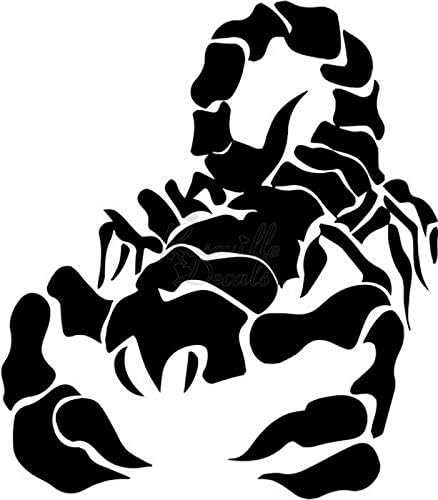 Tribal Scorpion Vinyl Decal Sticker for Home Office Decor Vehicle Window Sign Size- [6 inch] / [15 cm] Tall and Color- Matte Black