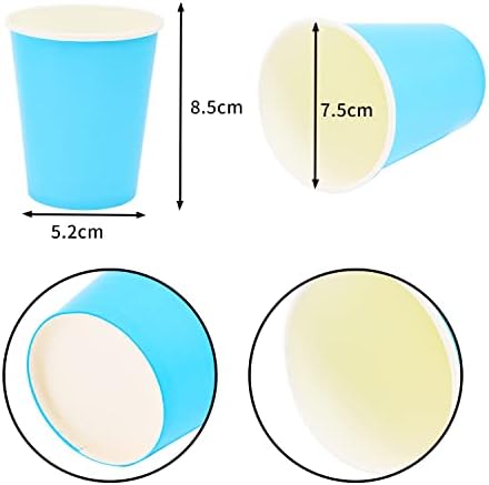 UNVOJL 30 Pieces Paper Cups Assorted Color Party Cups Disposable Rainbow Paper Cups Birthday Party Supplies (6 Colors)