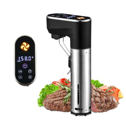 Outohome Sous Vide Machine,1300 Watts, Immersion Circulators, Precision Cooker, Steak Cooker, Temperature and Time Digital Display Control, Ultra-Quiet,Fast-Heating,Easy to store,IPX7 Waterproof