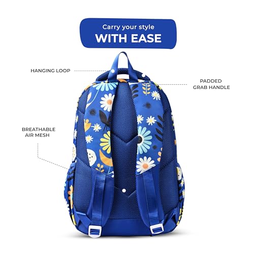 Image of Gear Poppy 17 inch /20L Medium Water Resistant School Bag /Casual Backpack /Daypack /Laptop Bag for Boys /Girls (Blue - Green)