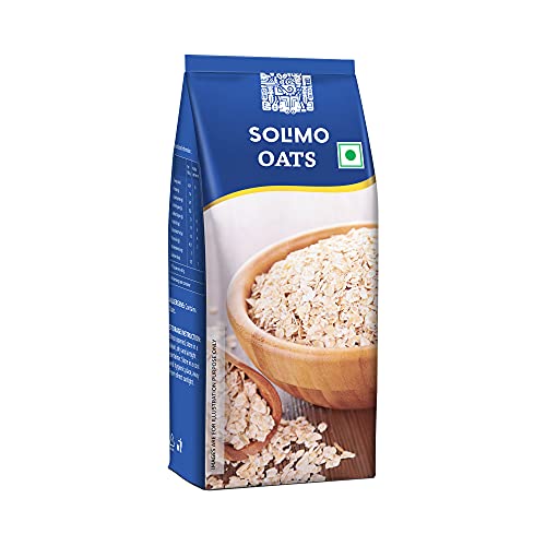 Image of Amazon Brand - Solimo Rolled Oats | 2 Kg | Contains 100% Oats | Source of Protein | Quick Breakfast - Cooks in 3 Mins (Pack of 2)