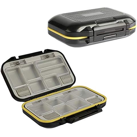 BSTCAR Fishing Tackle Box, Plastik Köderboxen 12 Zellen wasserdichte Aufbewahrungsbox Angelkoffer Angel Zubehör Cover