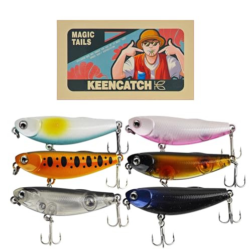 Topwater Fishing Lures Walk-The-Dog Lure for Bass Pike Trout Floating Pencil Lures for Freshwater Saltwater