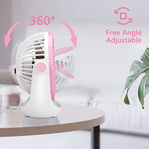 image for Aluan Desk Fan Small Table Fan with Strong Airflow Ultra Quiet Portabl