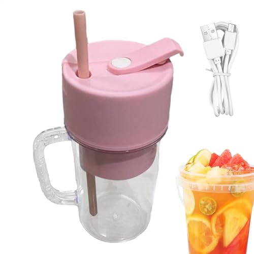 Fresh Juice - Batidora portátil rápida, 400 ml, recargable por USB, licuadora de mano, mezclador de de frutas recargable, licuadora personal portátil de viaje para fresco