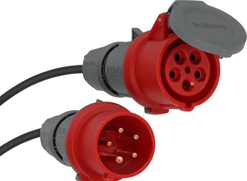 Brennenstuhl Professional CEE Verlängerungskabel IP44 (30m Kabel, H07RN-F 5G1,5, 5-polig mit CEE Stecker und Kupplung, für den Außenbereich IP44, Made in Germany) schwarz