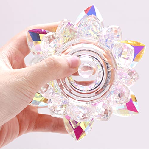 Tazón de vidrio Lotus para uñas con tapa grande miniatura 7