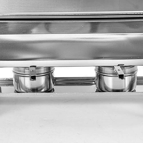 Futchoy 3 * 3L Edelstahl Buffetwärmer Warmhaltebehälter Speisewärmer Wärmebehälter,mit Wasserpfanne, Lebensmittelpfanne… – Bild 6