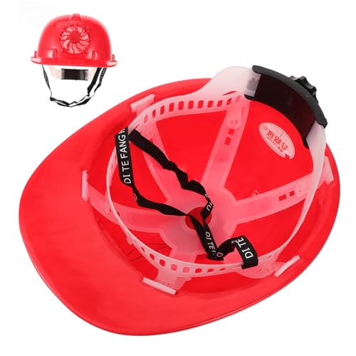 Helmet Cooling Fan Worker Hard Hat Solar Fan Hat for Men Construction Headgear Hardhat Fan Construction Worker Headgear Home Improvement Gear Solar-powered Hard Hat Plastic IWOWHERO