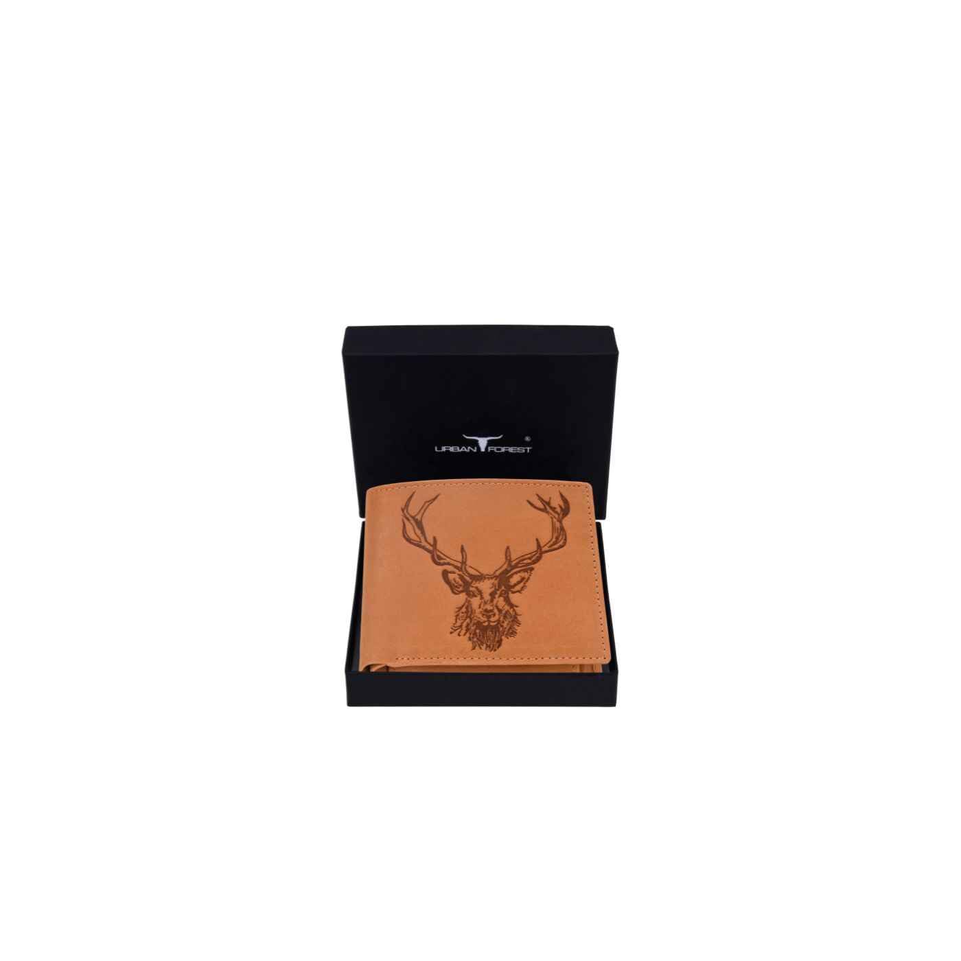 URBAN FOREST Matt Vintage Cognac Leather Wallet for Men