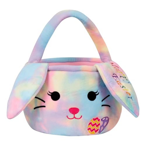 Easter Baskets for Kids,Plush Egg Hunting Easter Buckets with Handle