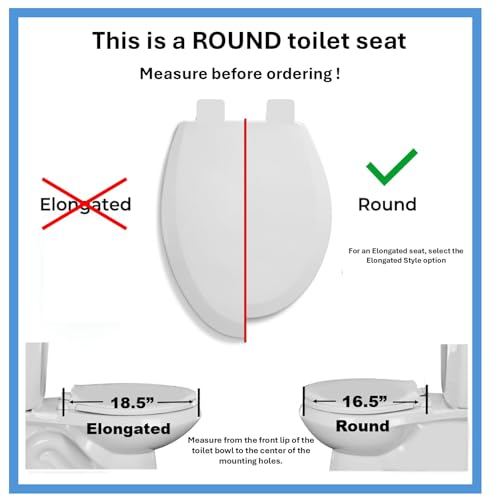 Bath Décor 7Q1R1-SHCH Premium Acrylic Toilet Seat with Chrome Bar Hinge, Round, Tan with Seahorse and Seashells - Image 2