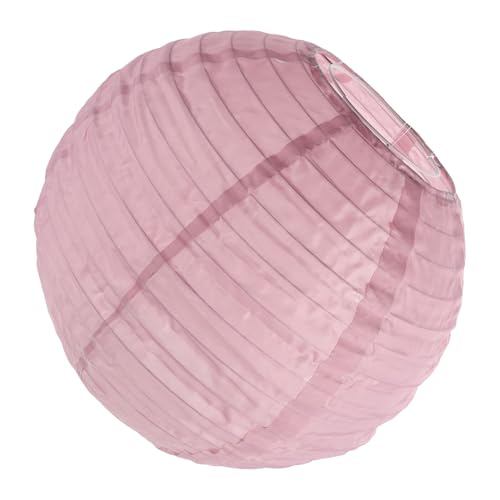 LOORGVEL Pantalla Colgante Redonda de Tela Rosa Farol Plegable para Decoración Interior y Exterior Farolillo Esférico para Dormitorio Sala y Eventos Festivos