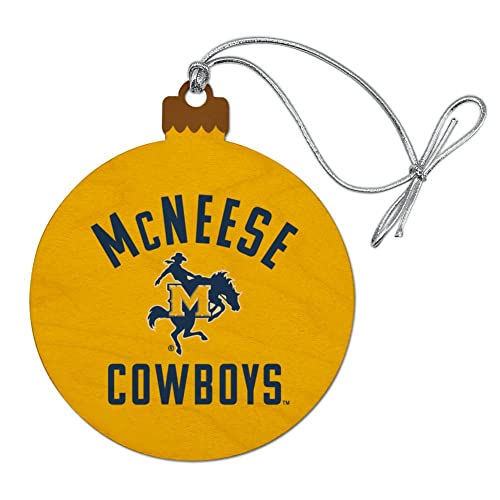 GRAPHICS & MORE McNeese State University Cowboys Logo Wood Christmas Tree Holiday Ornament