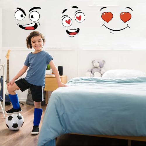 10 Blätter Mülltonnen Aufkleber 30 * 20cm Mülleimer Dekorative Wand Aufkleber Augen und Mund DIY Großes für Kühlschrank Eimer