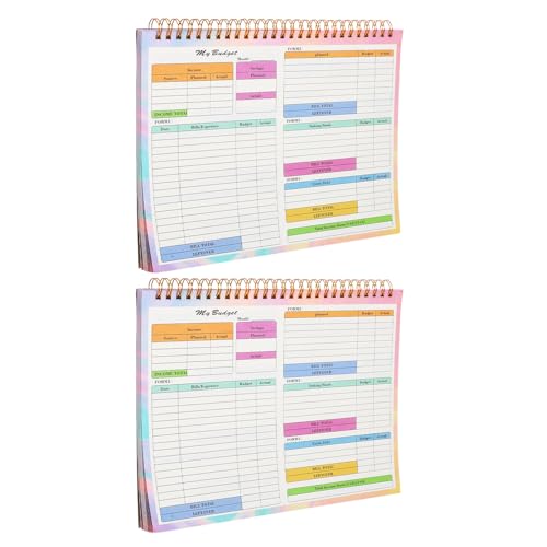 Carnet de Budget B5 Baluue | Lot de 2 Livres de Comptes et Gestion Financière Familiale