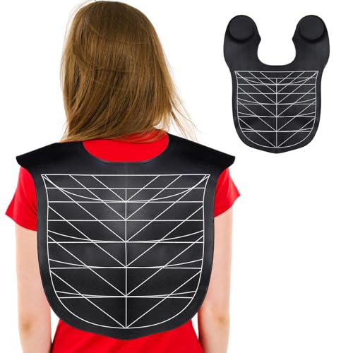 yarlung Hair Cutting Collar Cape, Silicone Hairs Cutting Guide Cape for Hair Styling, Salon Hairdressing, Barber Shop, Weighted Neck Wrap, Black, Black, 22x16.5inches