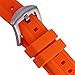 Vintage.G 20mm Soft Rubber Strap Orange Watch Band Compatible with 20mm Lug Width Watches