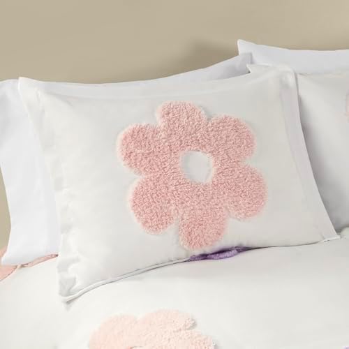 Gracie Mills Eubert Enchanting Floral Reversible Tufted Chenille Duvet Cover Set - Thumbnail 2