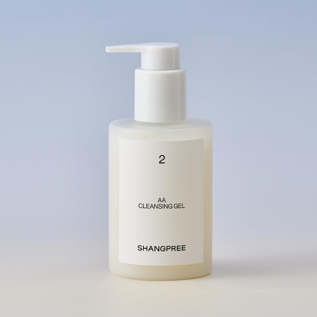 Shangpree AA Cleansing Gel, 3-Phase Cleanser Gel to Oil to Milk, Gentle Deep Cleansing and Hydrating Finish, Removes Makeup, For Sensitive Skin, 200ml / 6.76 fl.oz.