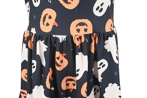 Image of Unique Baby Girls' Short Sleeve Everyday Printed Dresses for Kid and Toddler, Sizes 2T-12Y