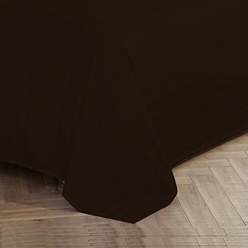 Image of (1 Flat Sheet Only,Chocolate Stripe , King) 100% Egyptian Cotton Luxurious 600 Thread Count