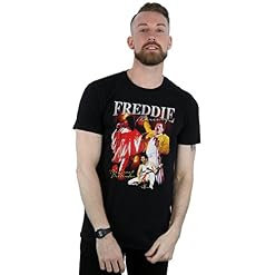 Absolute Cult Queen Homme Freddie Mercury Homage T-Shirt - Les Beatles, Paul McCartney, John Lennon, RIngo Starr, George Harrison