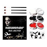 Sghtil Halloween Gesichtsbemalung - Waschbar Und Wasserdicht Für Halloween - Party Makeup Und Körperbemalung Set | für Kinder Erwachsene Gesicht Körper Haut Maskerade Cosplay Party
