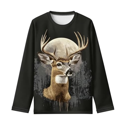 Long Sleeve Crew Neck T Shirt for Boys 3-16Y Tee Tops Casual Shirt Athletic T-Shirt Fall Clothes2