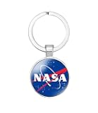 vmcoatdu NASA Astronaut Space Shuttle Logo Restore Ancient Key Chain Keyring Gift Men Women Keychain Alloy and Inlaid Glass