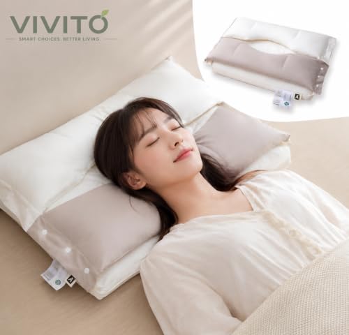 Image of VIVITO Bed Wedge Pillow for Back Support & Comfortable | Adjustable Backrest Pillow for Reading, Sleeping, Relaxing & Bed Sitting | Soft Cushioned Support Pillow | Pack of 1 | Multicolour