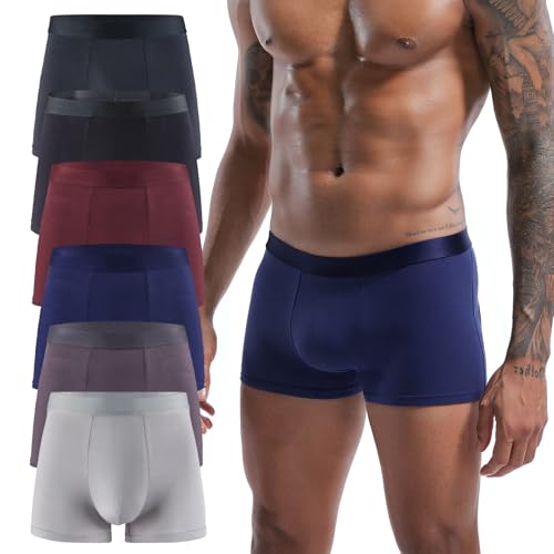 HOOFESAN Mens Underwear Boxer Briefs Soft Breathable Trunks Underwear No Ride Up Boxer Briefs for Men Multipack