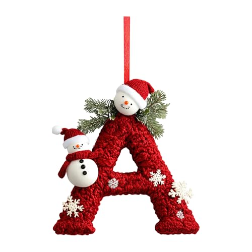 26 Letter Christmas Tree Hanging Pendant,2025 Christmas Letters Ornaments A-Z Ornament Letters Decorative,Hanging 𝘾𝙝𝙧𝙞𝙨𝙩𝙢𝙖𝙨 Alphabet Letter DIY Craft Ornaments for 𝘾𝙝𝙧𝙞𝙨𝙩𝙢𝙖𝙨 Tree (A)