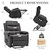 Korser Power Lift Recliner Chair for Elderly, Electric Lift Chair for Adults, Small Recliner with Side Pockets for Living Room Reading Room, Recliner Saves Your Favorite Position, Darkgrey