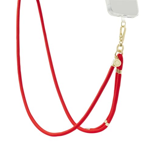 Image of PopSockets Phone Lanyard, Phone Holder, Crossbody Phone Strap - Paracord Rosso