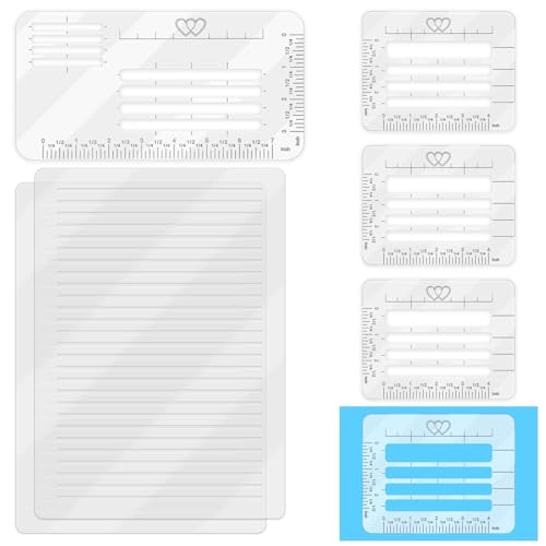 6Pcs Straight Line Stencil Envelope Addressing Guide Stencil Plastic Straight