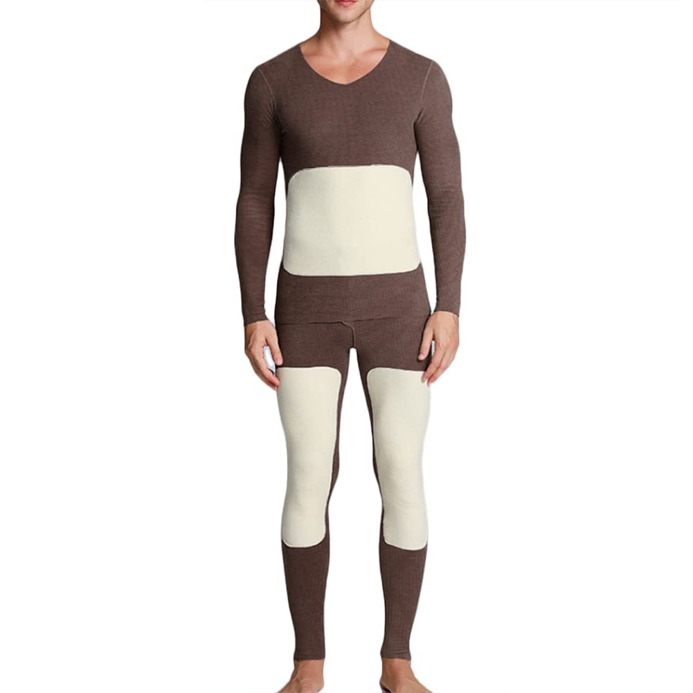Men's Thermal Underwear Set with Inner Fleece Flexible Ski L-3XL