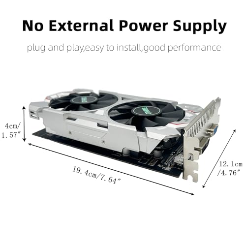 Image of QTHREE GeForce GTX 750 Ti 4GB Graphics Card,GDDR5,128bit,HDMI,DVI,VGA,Video Card for PC Working,Computer GPU,PCI Express x16,Dual Fans,DirectX 12
