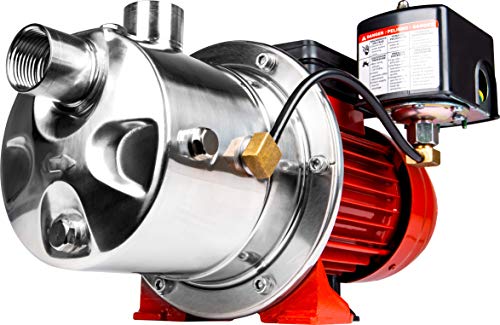 Red Lion Rjs-75Ss 115/230 Volt, 3/4 Hp, 12.8 Gpm Stainless Steel Shallow Well Jet Pump, Red, 97080702 #TOP5
